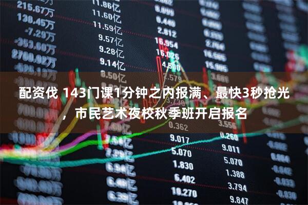 配资伐 143门课1分钟之内报满、最快3秒抢光，市民艺术夜校秋季班开启报名